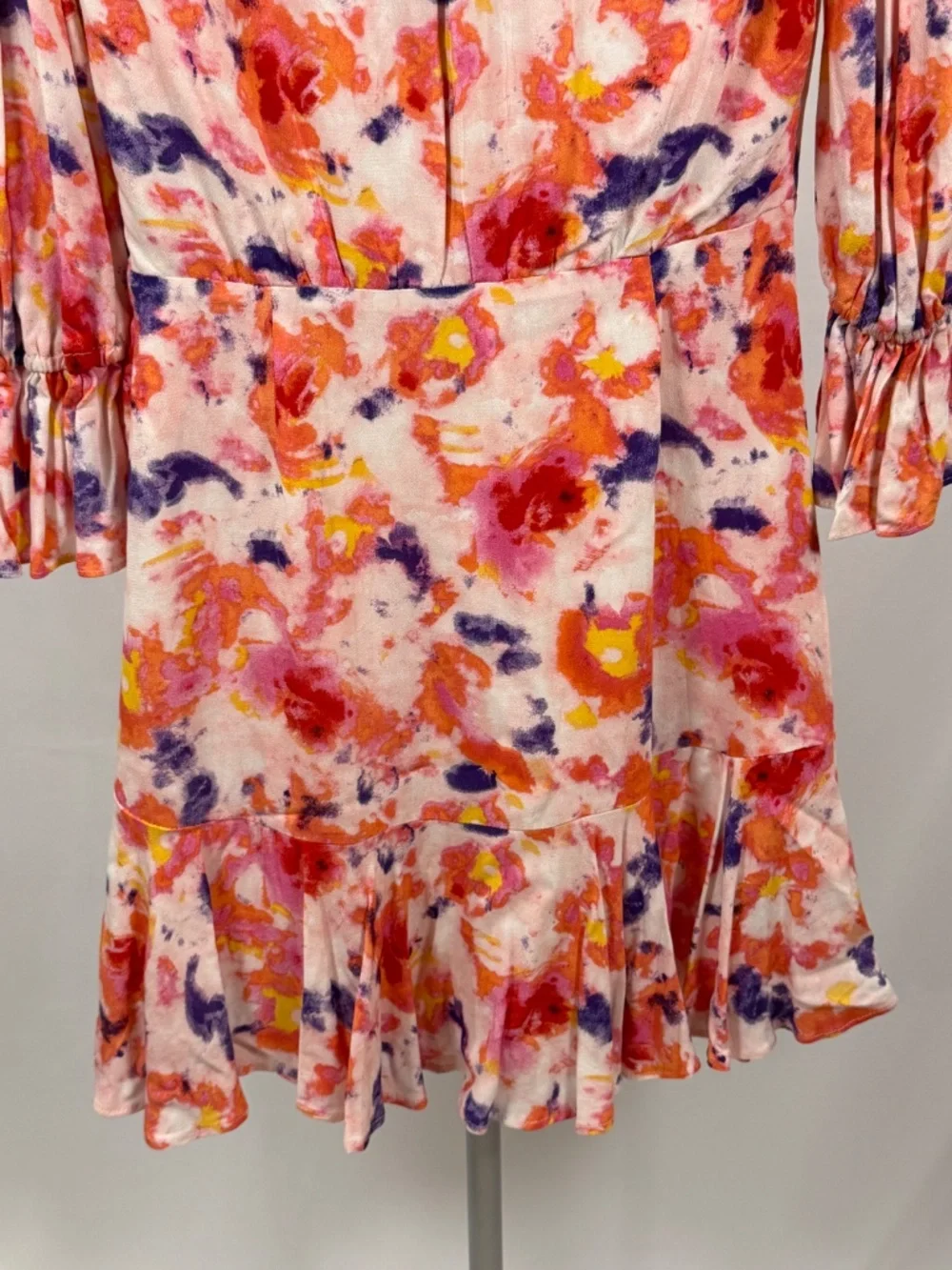 Betsey Johnson NWT Pink Yarrow Floral Wrap Mini Dress Size 0